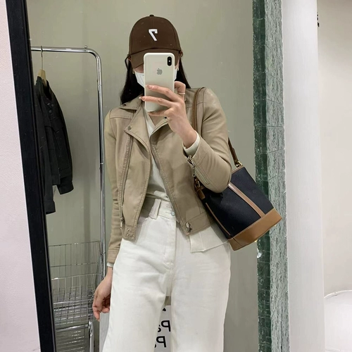 Бежевая короткая осенняя куртка, в стиле Шанель, подходит для подростков