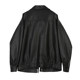 2024 spring and autumn new style retro cocoon silhouette motorcycle BF style leather jacket pu jacket oversize loose jacket