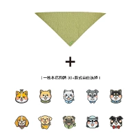 Шарф дикого зеленого треугольника + собачья карта