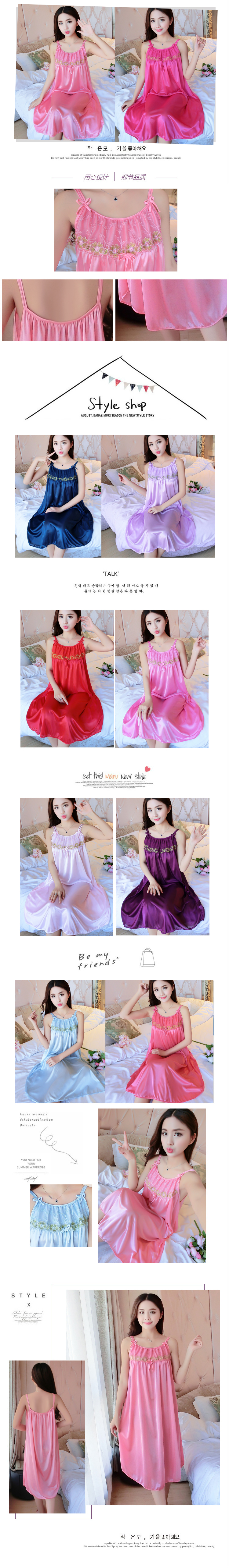 Sexy nghi ngờ váy ngủ nữ mùa hè nụ băng băng lụa phụ nữ đồ ngủ kích thước lớn ngọt ngào váy ngủ không tay dịch vụ nhà áo ngủ 2 dây