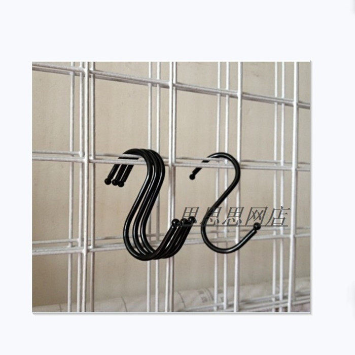 60 s HOOK KITCHEN ORNAMENT MESH SHEET HOOK CLOTHING GRID HOOK SUBNET HOOK LARGE S HOOK 2 HEAD WITH BEAD BEAD