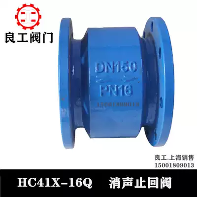 Shanghai Lianggong valve silencer check valve HC41X-16C Flange cast iron straight-through check valve Check valve