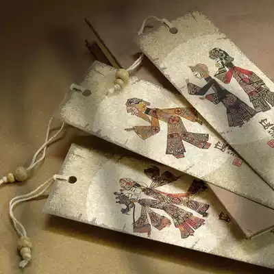 Xi'an tourist souvenirs Chinese folk shadow Art bookmarks Chinese style paper printing 10 sheets set