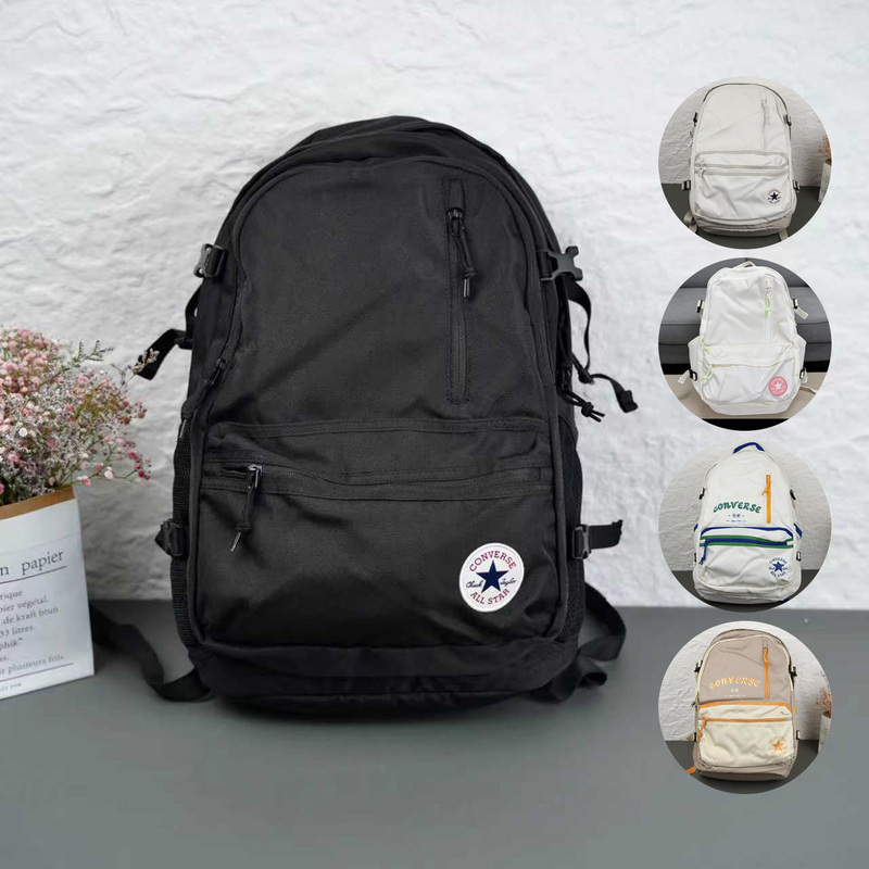 Converse Genuine Classic Casual Versatile Multi-Pocket Backpack Student School Bag Travel Commuter Backpack 10021138