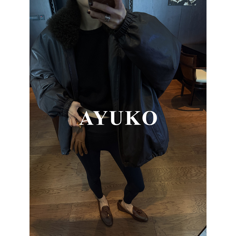 【Nude Skin】Ayuko American Dupont Lycra High Elastic Blend Double-Sided Fleece Slimming Yoga Leggings