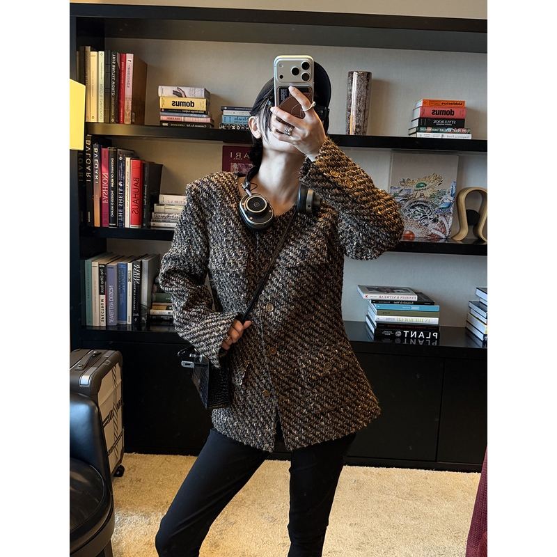 【Second-Hand Zurich】Ayuko Heavy-Duty Italian Campore Tweed Luxurious Vtg Chanel-Style Jacket