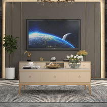 American light luxury solid wood TV cabinet coffee table combination post-modern simple small apartment living room rectangular coffee table floor cabinet