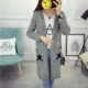 Áo len nữ mùa thu 2018 trong phần dài cỡ lớn áo len thời trang áo hoodie nữ áo khoác len cardigan nữ