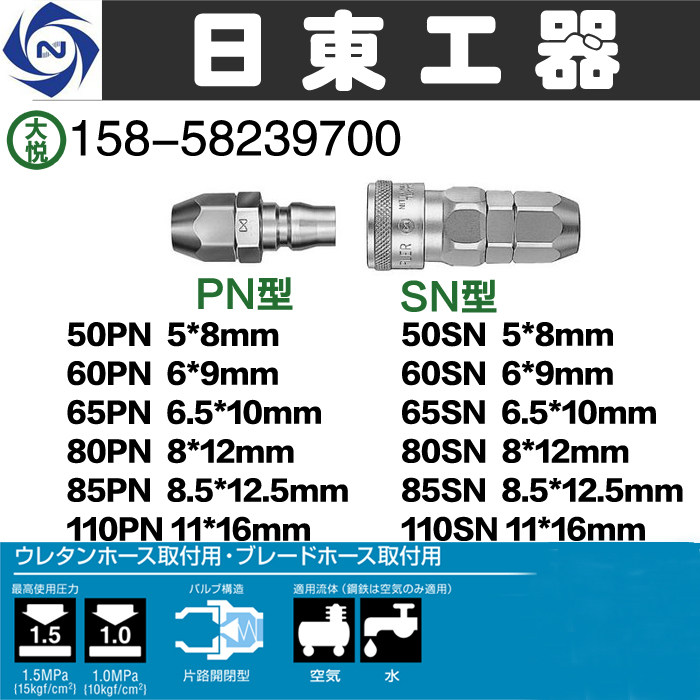 The original NITTO Nitoshi Machine Coupling CUPLA SN PN Oxygen Tube PU CUPU CAST CASE