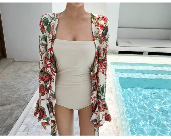 2019 phiên bản Hàn Quốc của bộ đồ bơi nữ một mảnh bảo thủ mới hai mảnh gợi cảm dễ thương in hình áo tắm suối nước nóng - Bộ đồ bơi One Piece váy bơi liền thân