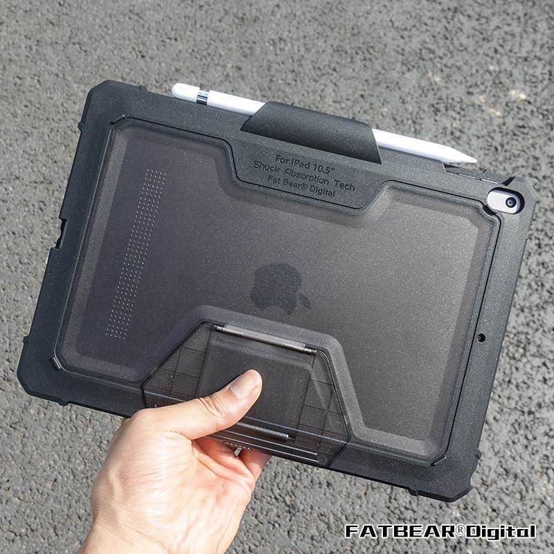 Fat Bear Edc Series Tactical Anti-Drop Protective Case Suitable for Apple iPad Pro 10.5/Air3 10.5inch with Pen Slot, Military-Style Anti-Bend Protective Shell A1701/A1709