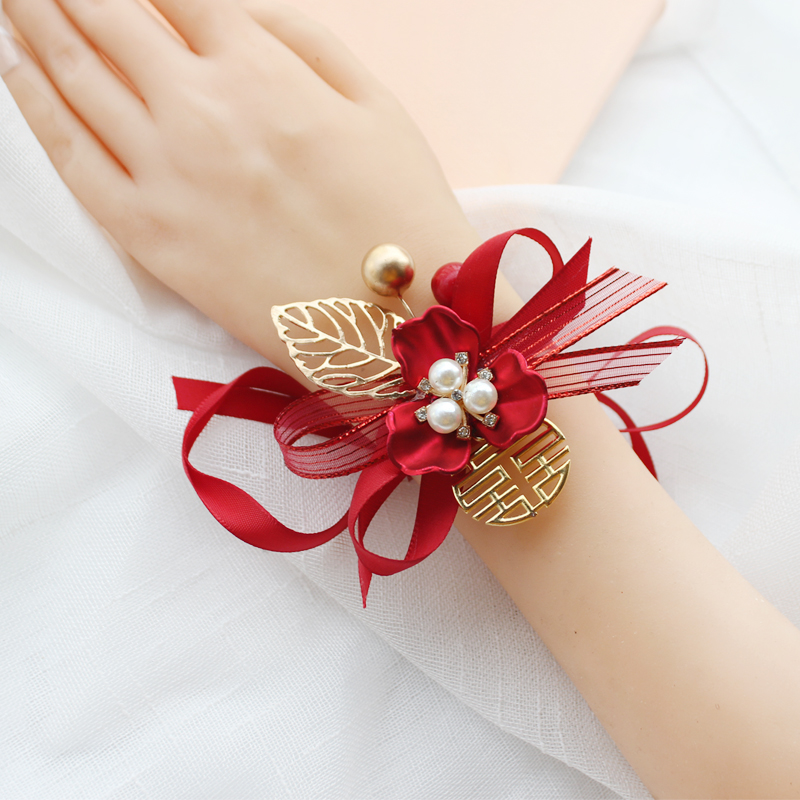 Wristmaid bride bride flower bride Sen Xiaoqing new rings wedding wedding pearl Korean wedding jewelry