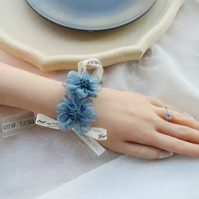 Korean Pink Flowers Bride Hand flowers Bridesmaid Group Sister group Hand flowers Dance activities Best man groom wedding