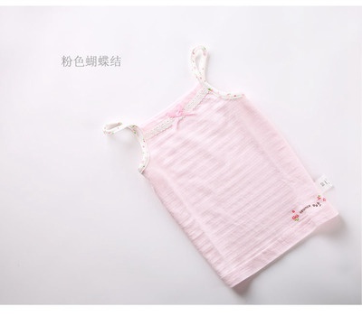 Baby tre bông vest sling nữ mùa hè trẻ sơ sinh Một lớp nhà quần áo mùa hè mỏng cô gái thở cô gái.