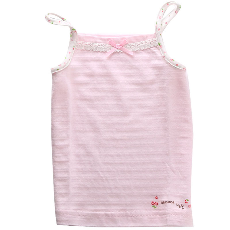 Baby tre bông vest sling nữ mùa hè trẻ sơ sinh Một lớp nhà quần áo mùa hè mỏng cô gái thở cô gái.