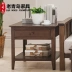 Qingdao đồ gỗ rắn tinh khiết cũ bên sồi đỏ một vài American bảng óc chó màu đen cà phê sofa bảng bên phía góc của bảng - Bàn trà Bàn trà