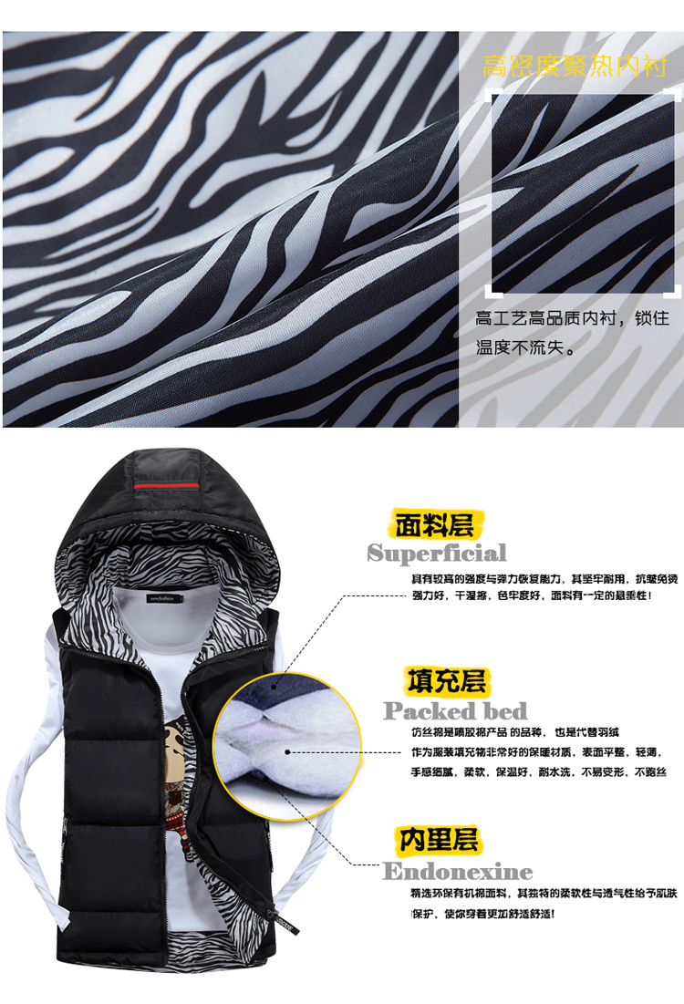 Thu đông 2018 phiên bản Hàn Quốc mới của cặp đôi xuống áo vest nam cotton nữ vest vest dày vest vest áo khoác mùa đông nam