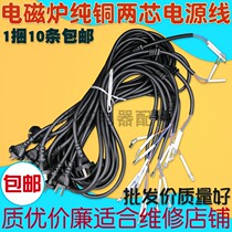 Pure copper two-core induction cooker power cord special wire plug with wire high power 1 4 meters 1 7 with card slot