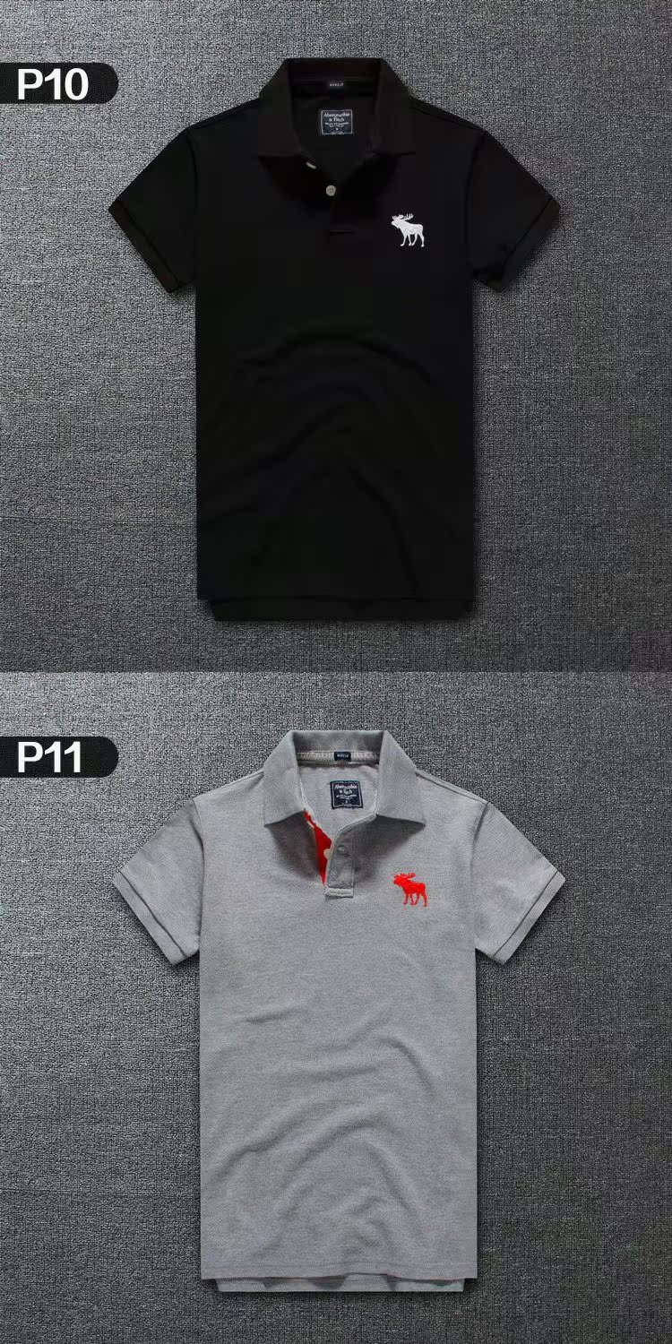 Mùa hè 2018 mới af áo sơ mi polo ngắn tay nam kinh doanh bình thường màu rắn hươu cotton áo thun mỏng áo cotton nam