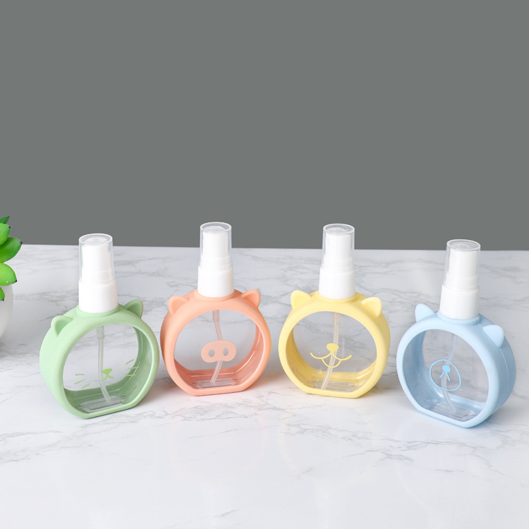 Korean Version Cute Cartonized Makeup Water Spray Bottle Small Spray Pot Lotion Bottle Spray Bottle Travel Containing Alcohol Spray Bottle 55ML