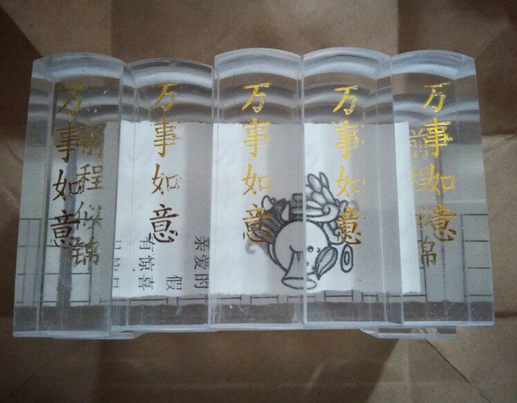 Transparent Plexiglass chapter material Acrylic organic chapter material square chapter flat chapter Seal material wholesale