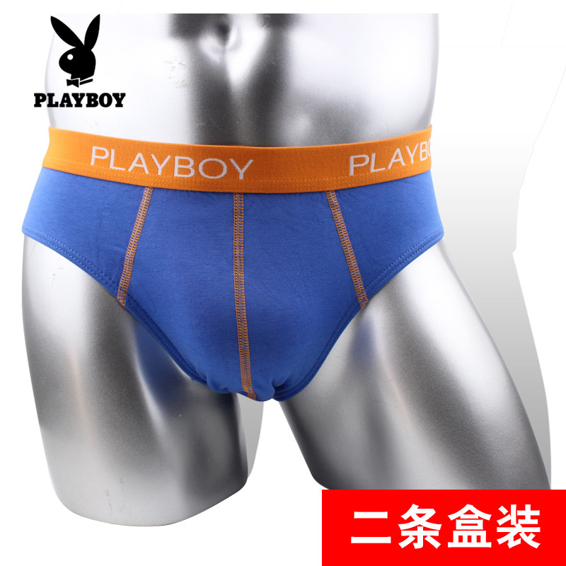 Playboy men's underwear men's briefs modal cotton spring bright color wide-brimmed sexy breathable pants for men