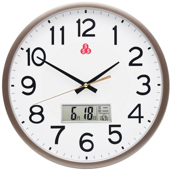 Sanwu Brand Quartz Clock 555 Wall Clock for Living Room, Home Use, Stylish Clock, Wall-Mounted Clock, Bedroom Silent Wall Clock with Calendar