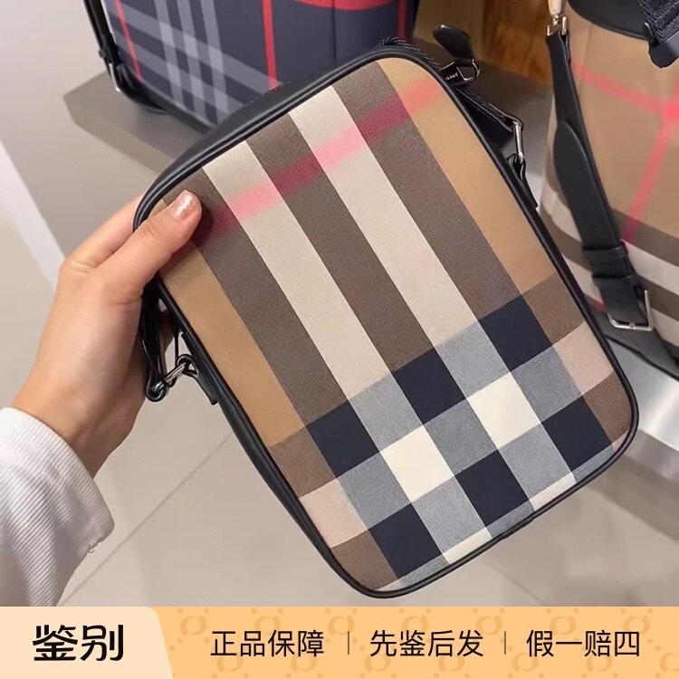 French Purchase Burberry/Burberry Checkered Shoulder Crossbody Bag Phone Bag Unisex 80845581
