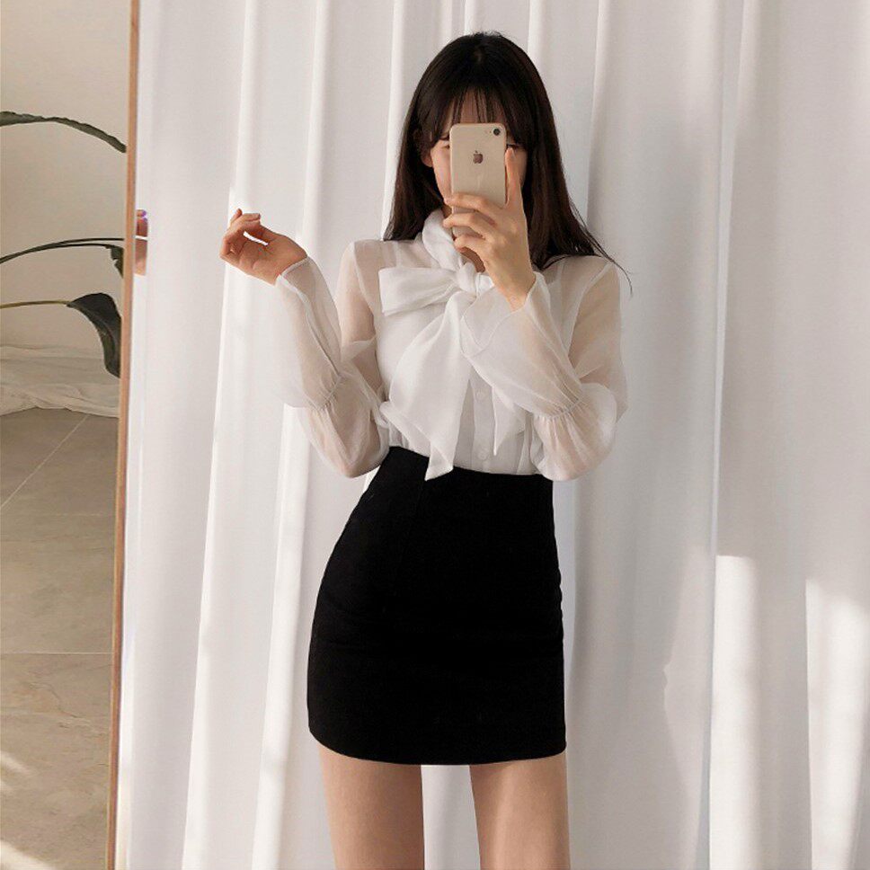Tight Elastic Wrap Skirt Woman 2022 Spring Summer New Korean Version Fashion 100 Lap High Waist Pro Black Step Half Body Dress
