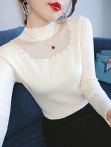 Half-height collar knit undershirt lady 2022 autumn winter new Korean version Fashion 100 hitch in a fur coat