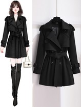 South Korean high-end fashion collection waist temperament black? 2022 autumn and winter new thickened short fur coats