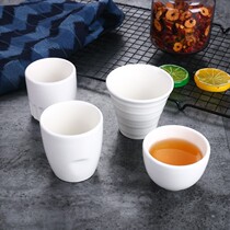 Customized tea cup pure white ceramic cup hotel tea cup ceramic pure white morning tea house cup tea cup for restaurant
