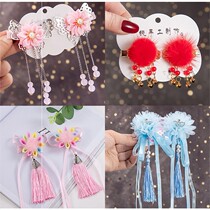  New childrens hairpin hair accessories ancient style Hanfu card girls cute princess headdress baby head flower ancient costume super fairy