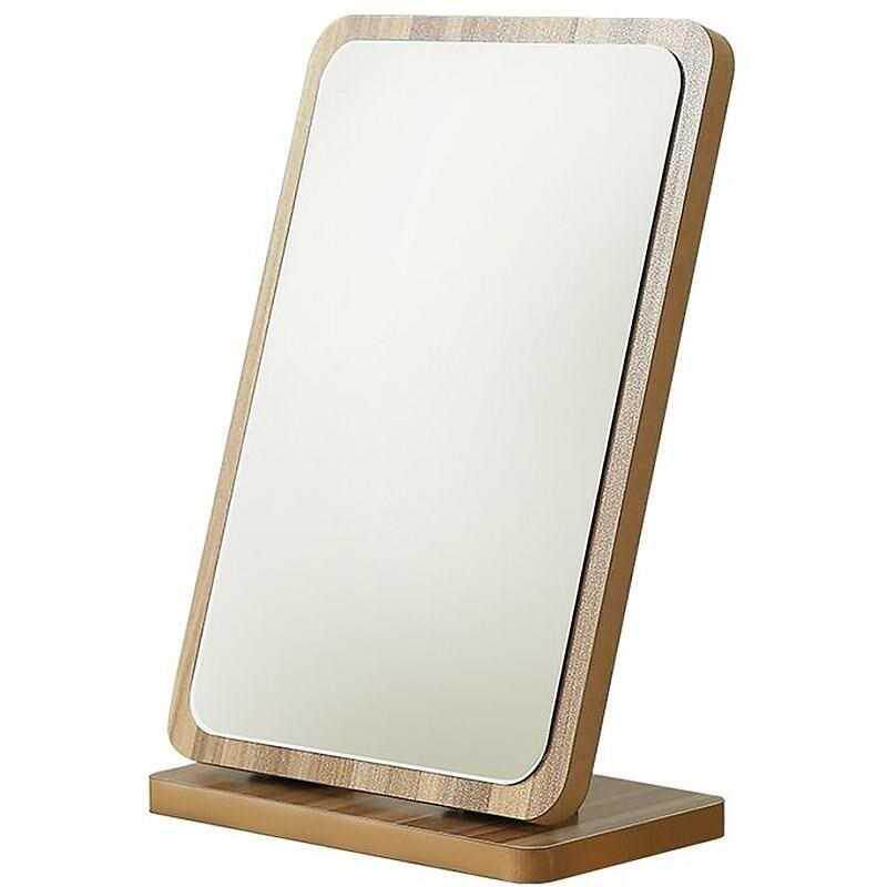 Optical shop large student mirror special counter mirror folding makeup mirror desktop princess mirror makeup mirror wooden