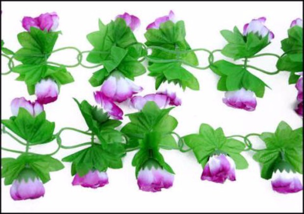 Mô phỏng hoa hồng nhỏ dải mây lá nho 绢 hoa giả hoa mái nhà ống sưởi ấm uốn lượn trang trí hoa - Hoa nhân tạo / Cây / Trái cây cây hoa giả để phòng khách