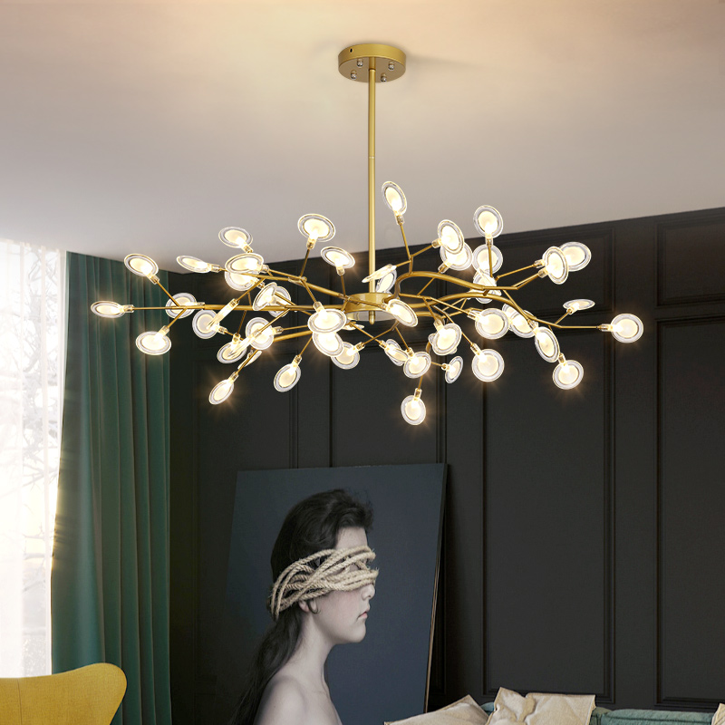 Nordic Living Room Lamps Brief Modern Cozy Master Bedroom Light Dining Room Light Creativity Ins Nets Red Firefly Chandelia