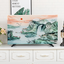 TV Hood dust cover cover cover hanging 55 inch 65 LCD TV dust cover cloth TV fabric New