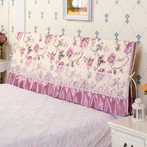 European bedside cover 1 8m bed fabric soft bag simple modern headgear 1 5m bed dust cover all-inclusive double bed