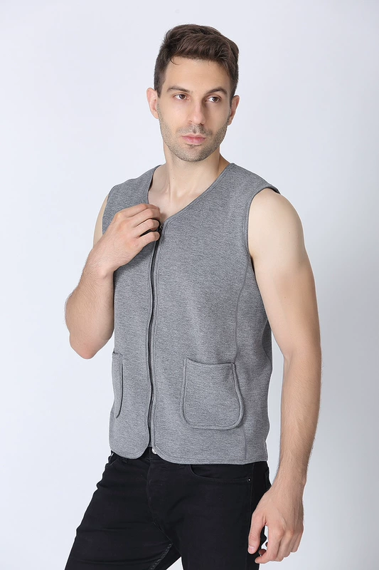 Mùa thu đông siêu lớn size nam mập mạp cộng với áo nhung cotton giữa và áo ấm cha cũ dây kéo khóa kéo 300 kg X áo ba lổ