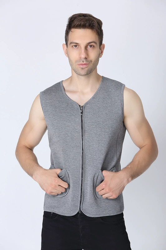 Mùa thu đông siêu lớn size nam mập mạp cộng với áo nhung cotton giữa và áo ấm cha cũ dây kéo khóa kéo 300 kg X áo ba lổ