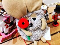  Japanese hand-painted book Vole with flowers Afo Hamster PLUSH toy Shoulder bag Messenger bag 