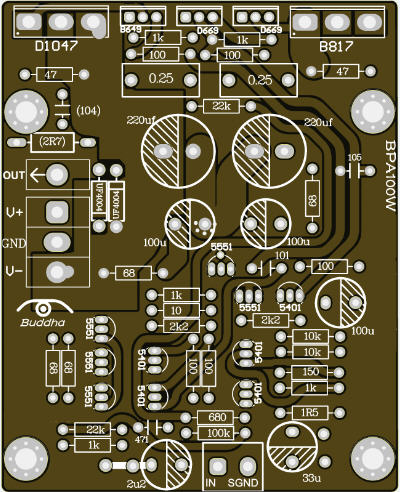 BPA100CFP Douglas no defect power amplifier board PCB empty board Douglas Blameless