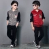 Bộ đồ bé trai mùa thu 2018 thu đông mới 7 môn thể thao 8 trẻ lớn 6 quần hai dây 9 quần dày trẻ em 11 tuổi shop quần áo trẻ em Phù hợp với trẻ em