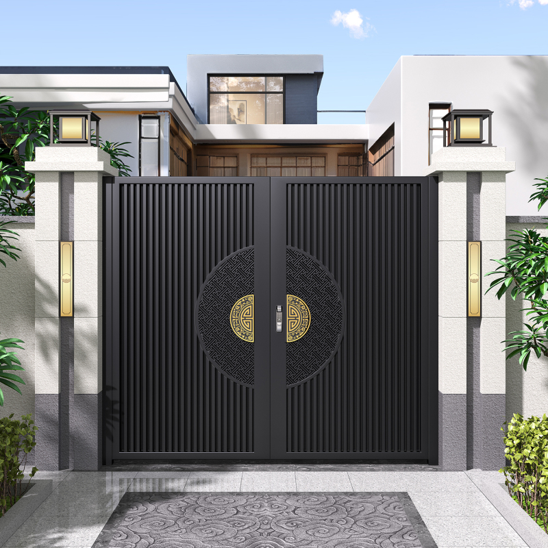 Aluminum Alloy Villa Courtyard Door, Yard Fence, Garden Gate, Stainless Steel Wrought Iron Single/Double Opening Outdoor Gate Aluminum Alloy Villa Courtyard Door, Yard Fence, Garden Gate, Stainless Steel Wrought Iron Single/Double Opening Outdoor Gate