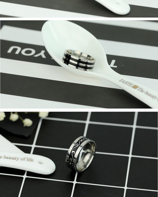 Xu hướng thời trang nhẫn nam nhẫn titan thép ngón trỏ Phiên bản Hàn Quốc của nam triều đơn nhẫn trang sức phụ kiện nhẫn độc đoán nhẫn nam nhẫn vàng nữ