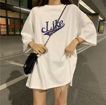 Eurostock Large version original Cebu Wind 2020 Summer Korean version loose with long section of round collar 100 lap short sleeve chic blouse Womens clothing