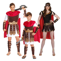 Childrens Day adult male COS ancient Roman warrior gladiator Knight clothes female Spartan warrior costume