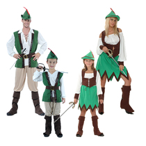 Childrens Day parent-child costume adult female COS Wizard of Oz elf clothes male Robin Hood Hunter dress