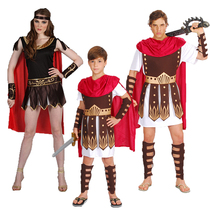 Halloween adult female cosplay ancient Roman Spartan warrior clothes Child male medieval knight costume