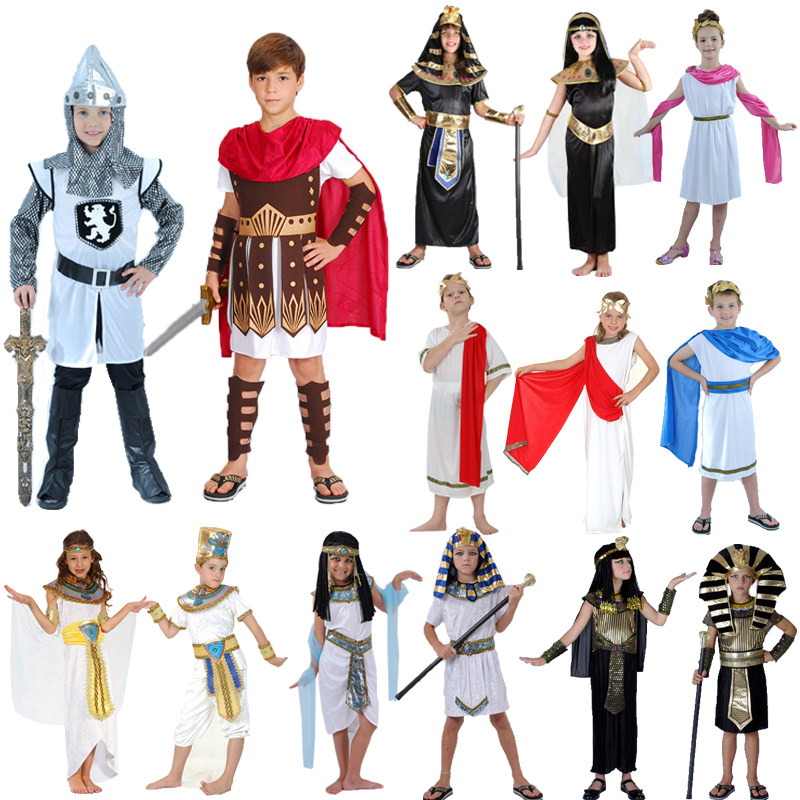 cosplay 61 Children's Day Boys Ancient Roman warrior Cavaliers clothes girl Greek princess Prince Clothing
